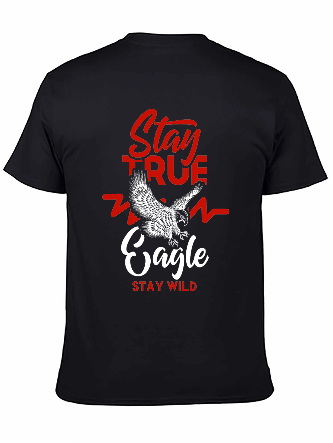 Stay True Eagle Graphic Tee - Mens Black T-Shirt
