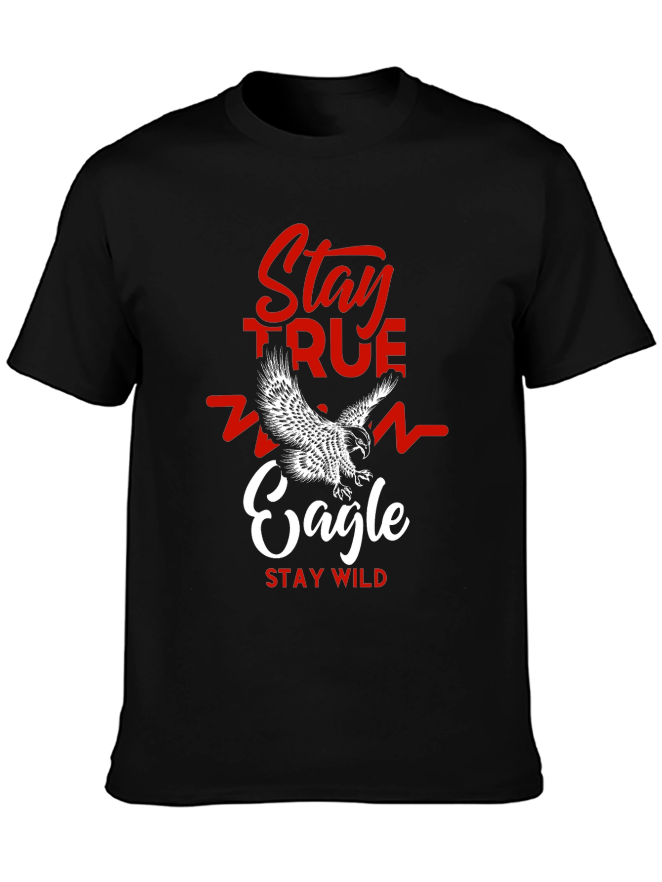 Stay True Eagle Graphic Tee - Mens Black T-Shirt