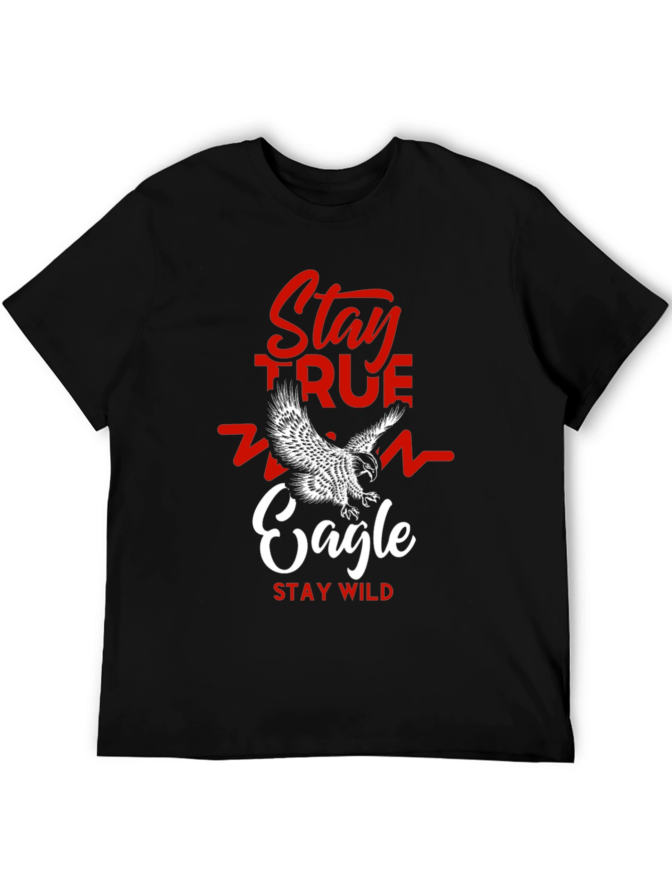 Stay True Eagle Graphic Tee - Mens Black T-Shirt