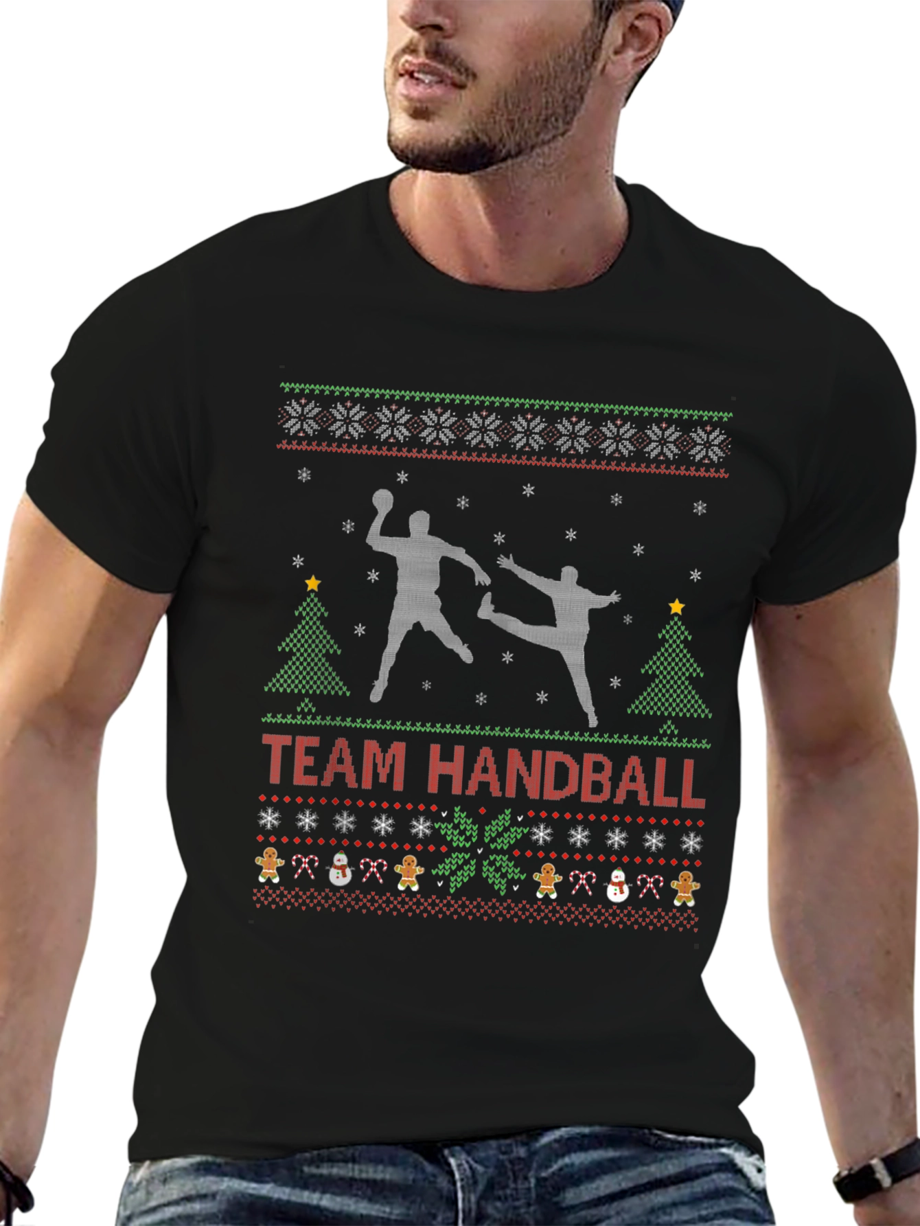 Ugly Christmas Team Handball T-Shirt