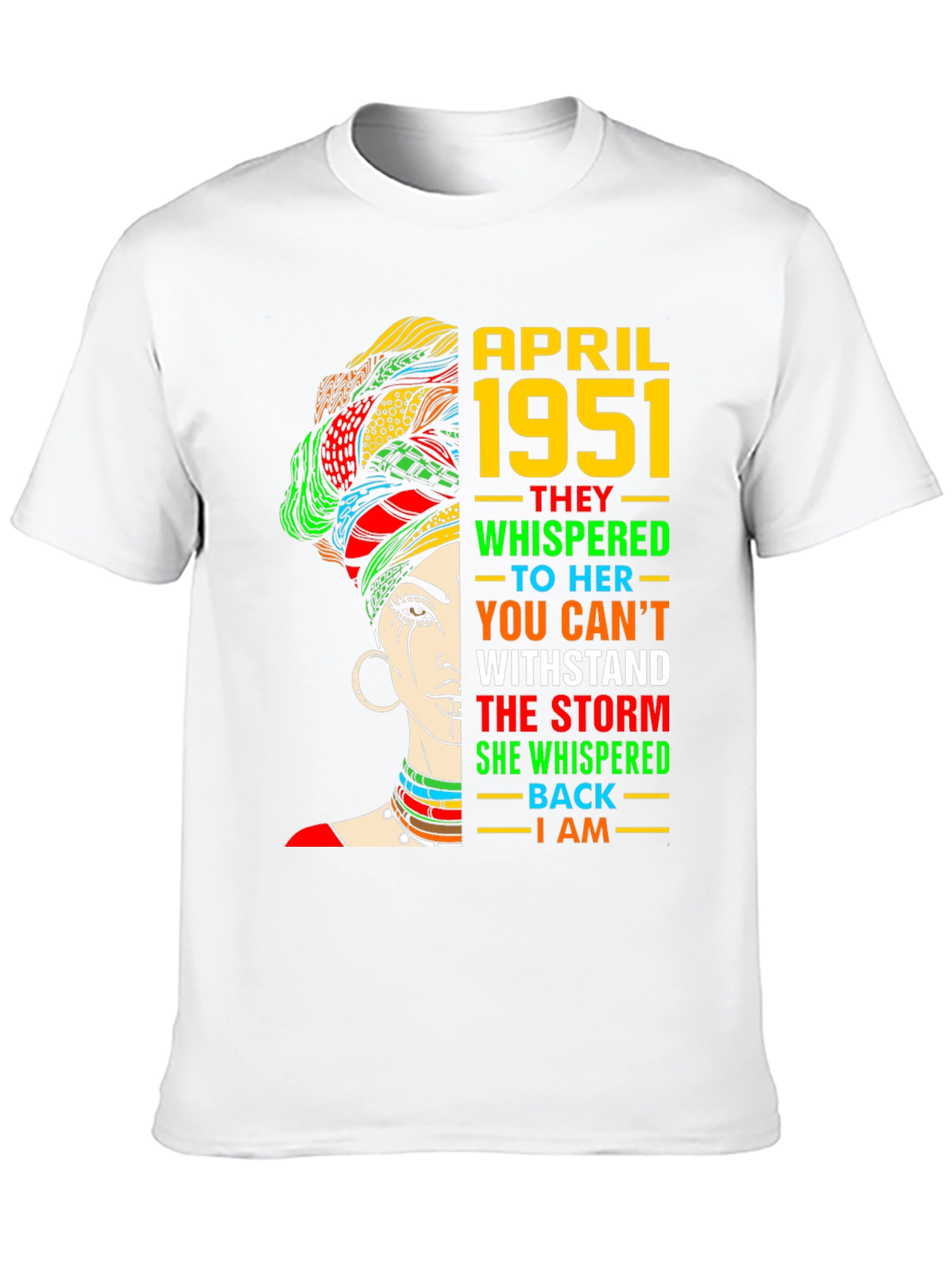 April 1951 Birthday Black Queen T-Shirt