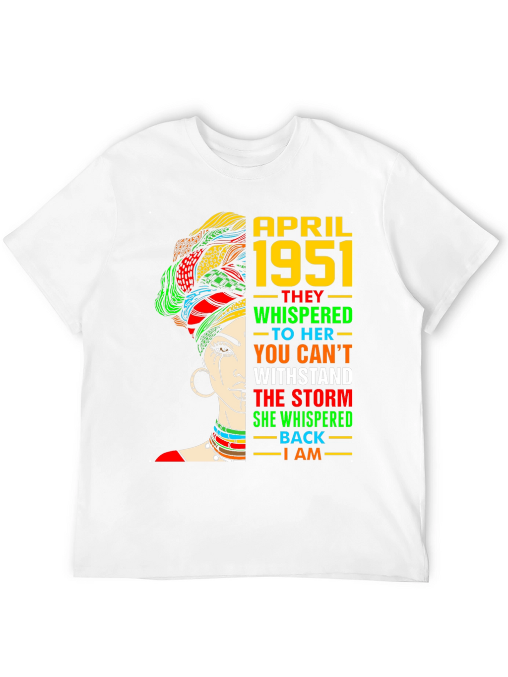 April 1951 Birthday Black Queen T-Shirt