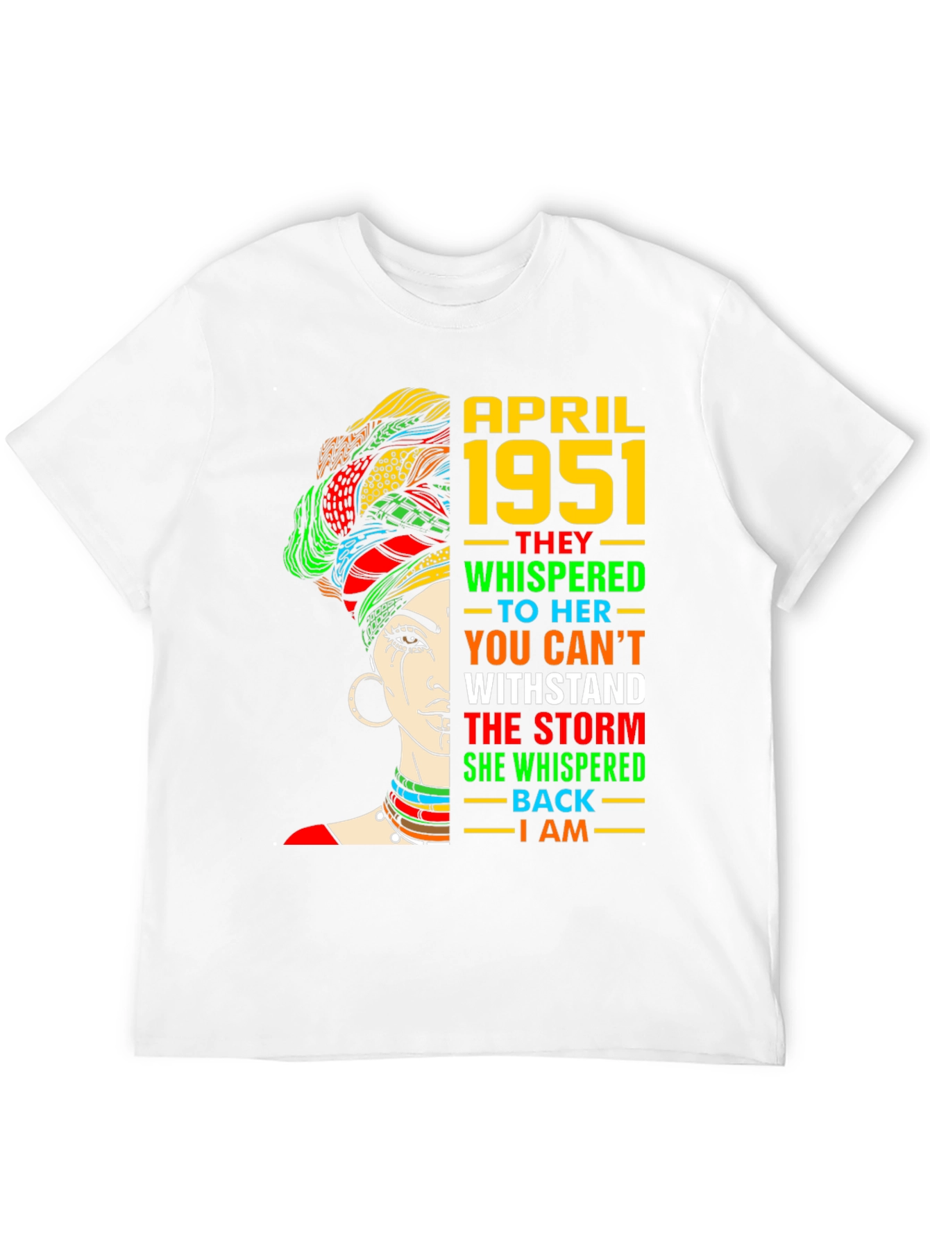 April 1951 Birthday Black Queen T-Shirt