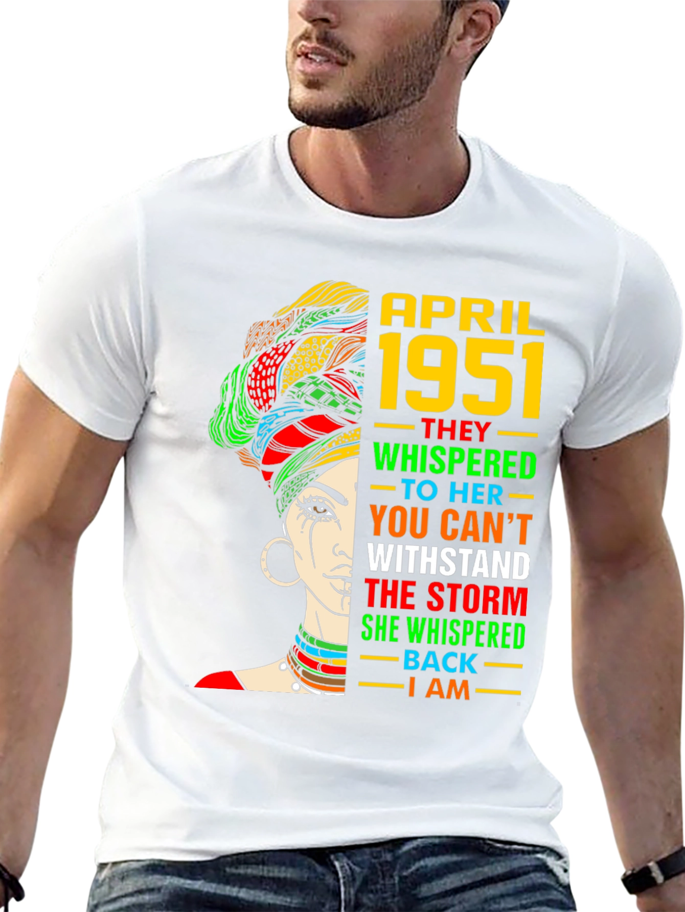 April 1951 Birthday Black Queen T-Shirt