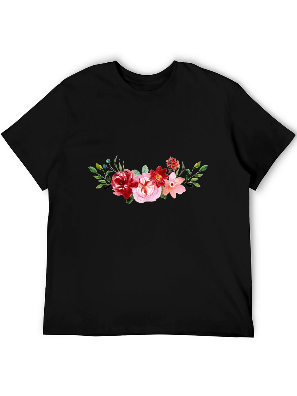 Floral Black T-Shirt