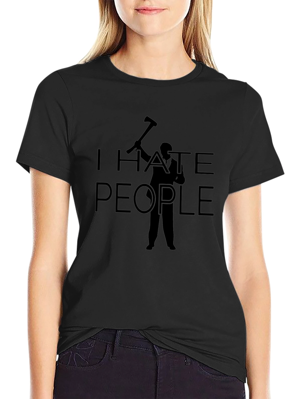 I Hate People Axe Humor T-Shirt