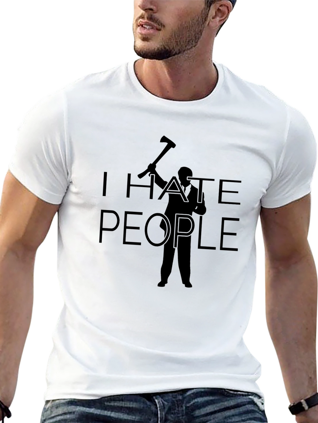 I Hate People Axe Humor T-Shirt