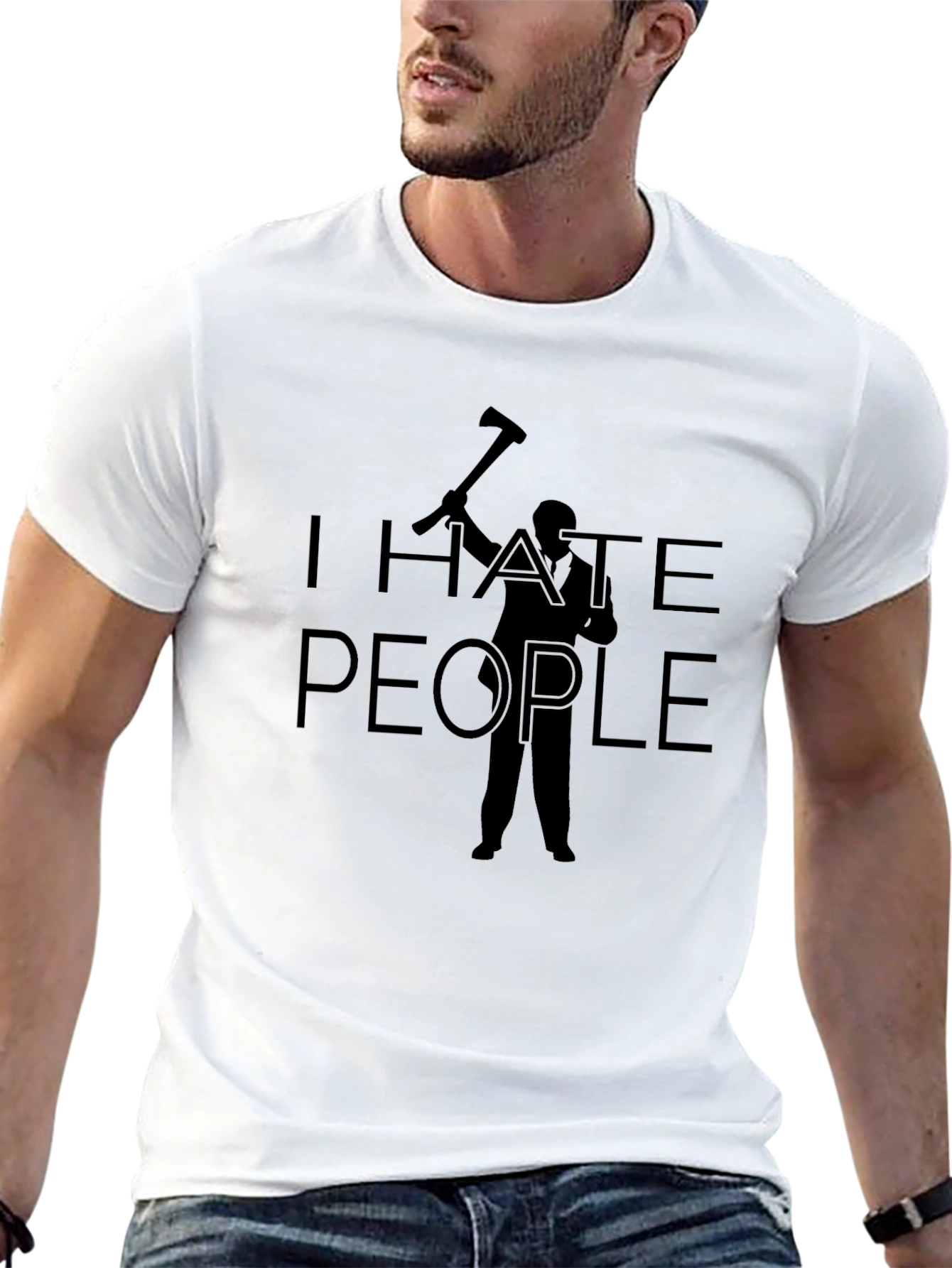 I Hate People Axe Humor T-Shirt