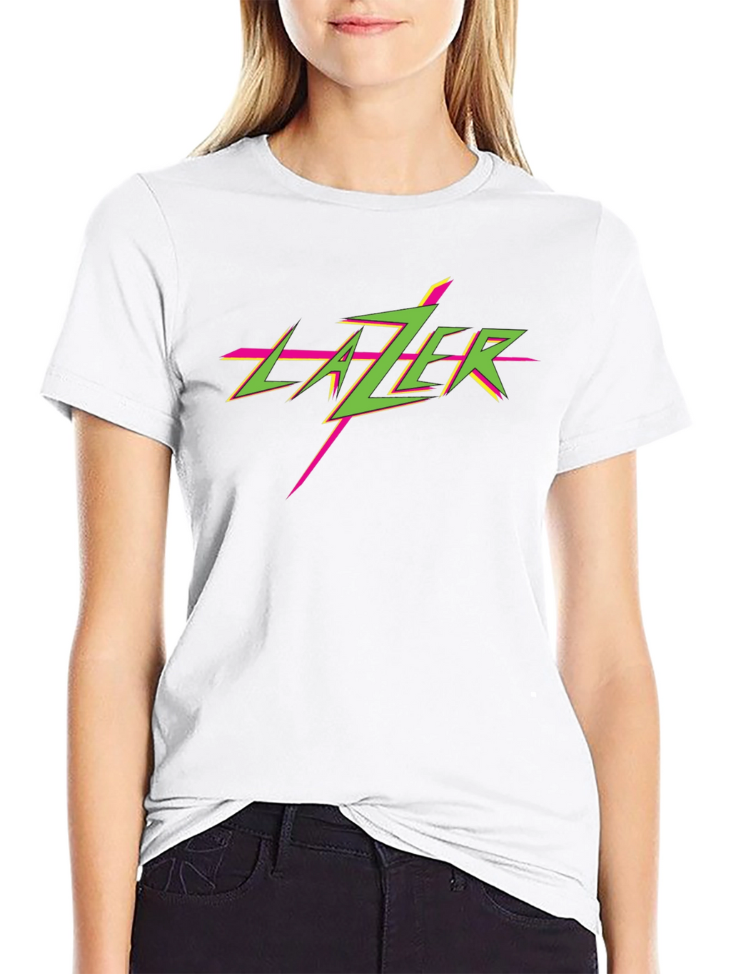 Retro Lazer T-Shirt - Black Graphic Tee