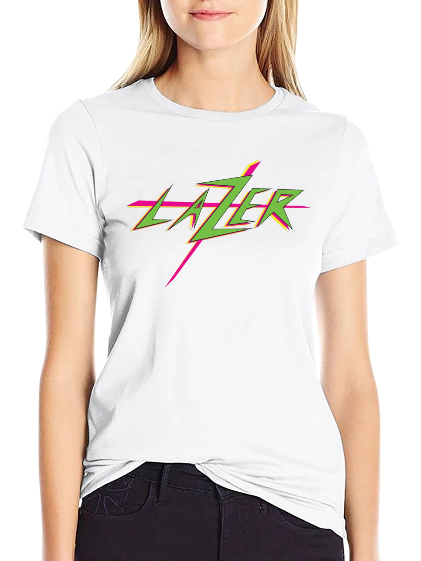 Retro Lazer T-Shirt - Black Graphic Tee