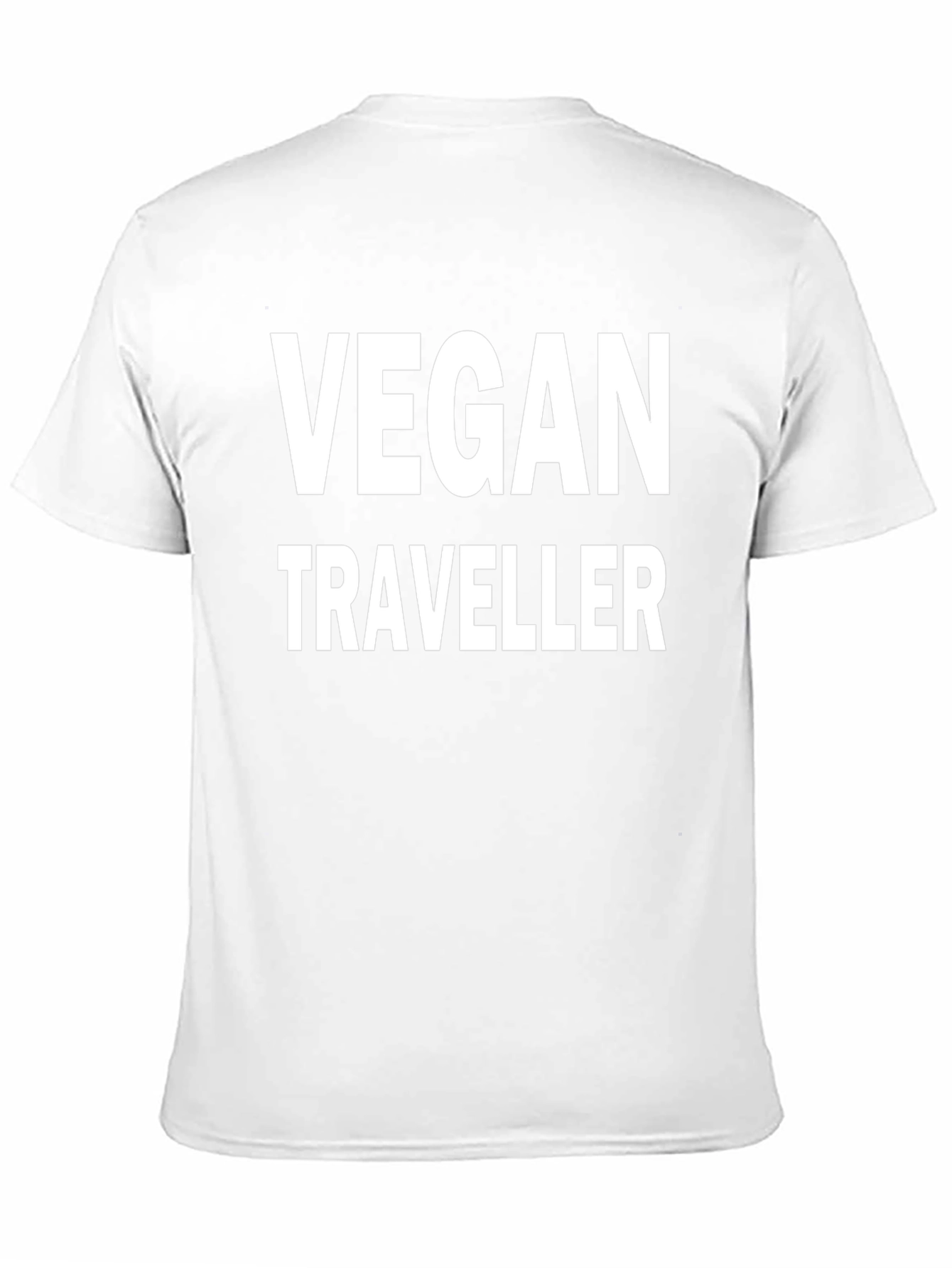 Vegan Traveller T-Shirt - Black Bold Print