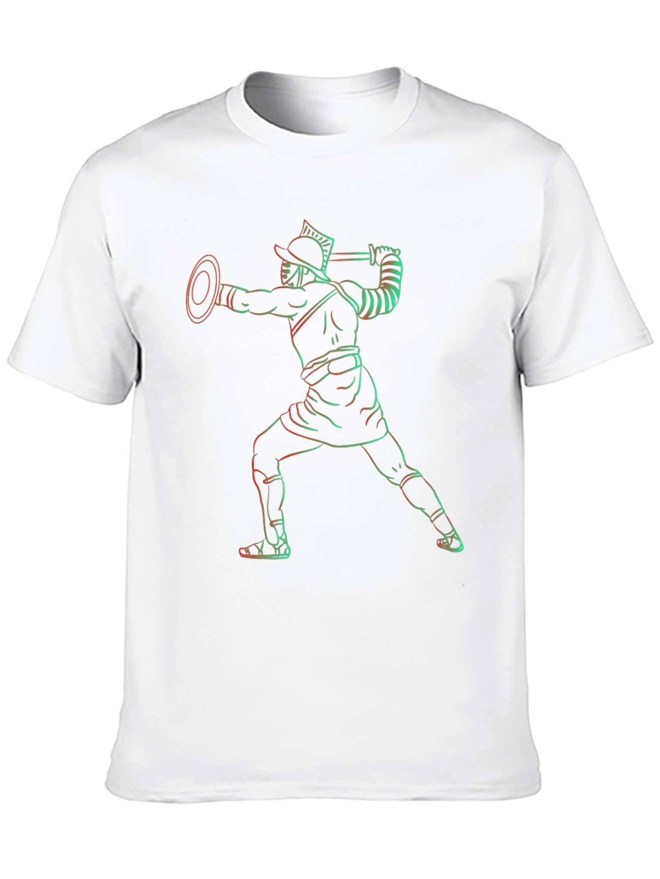 Gladiator Outline Graphic Tee - Black