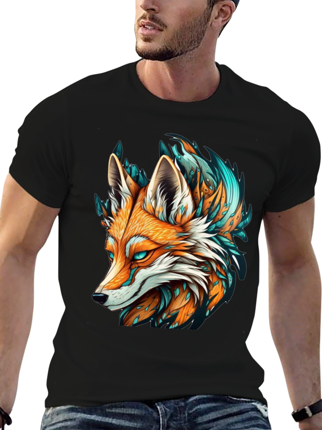 Fox Graphic Tee - Black T-Shirt Cool Design