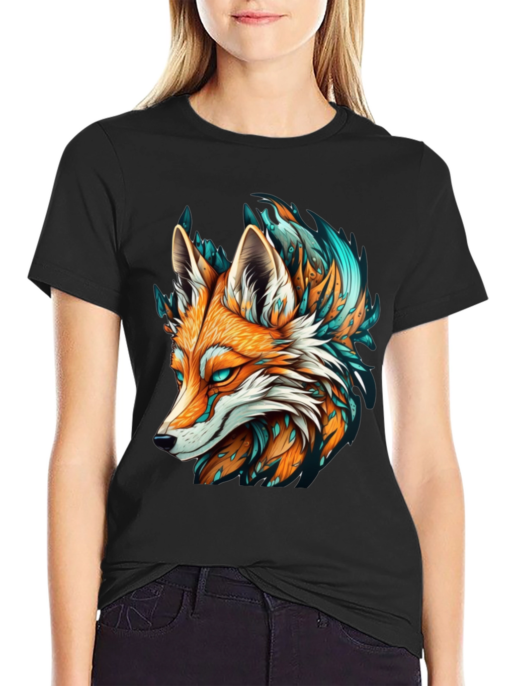 Fox Graphic Tee - Black T-Shirt Cool Design