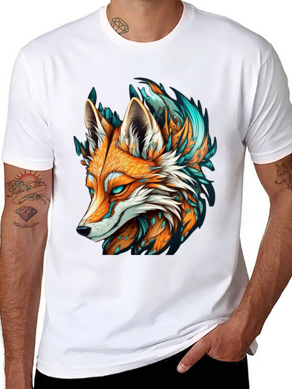 Fox Graphic Tee - Black T-Shirt Cool Design