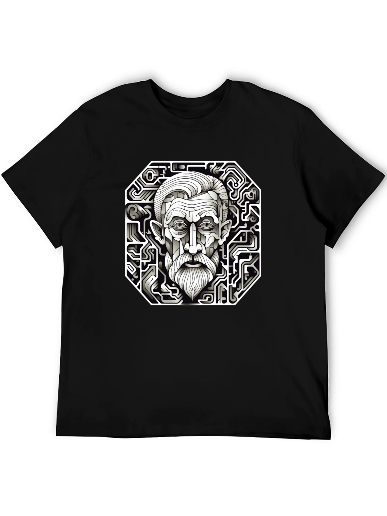 Circuit Portrait Black T-Shirt