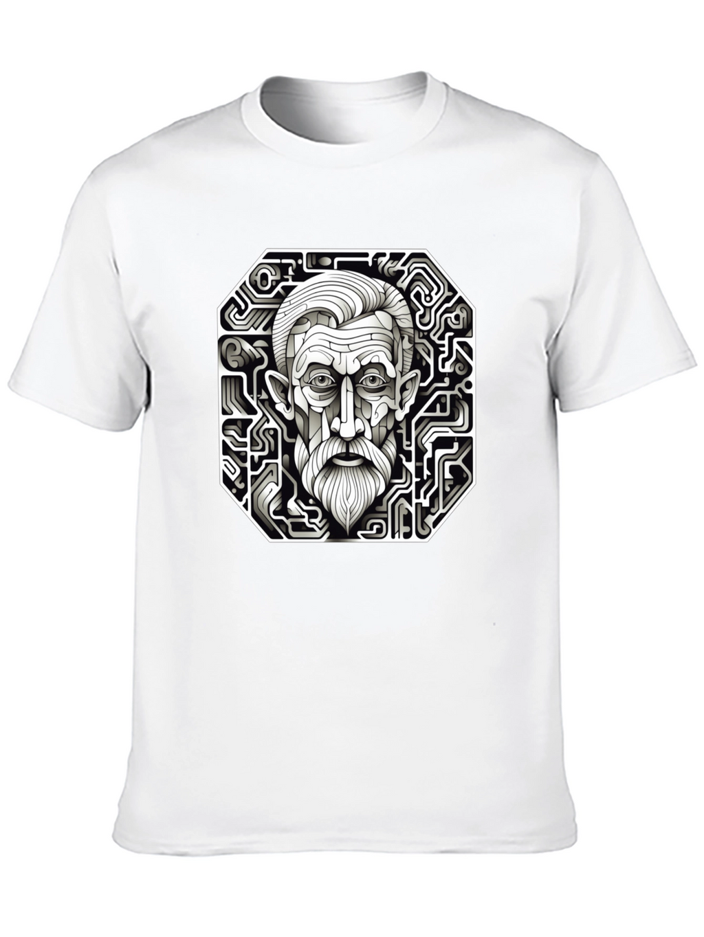 Circuit Portrait Black T-Shirt