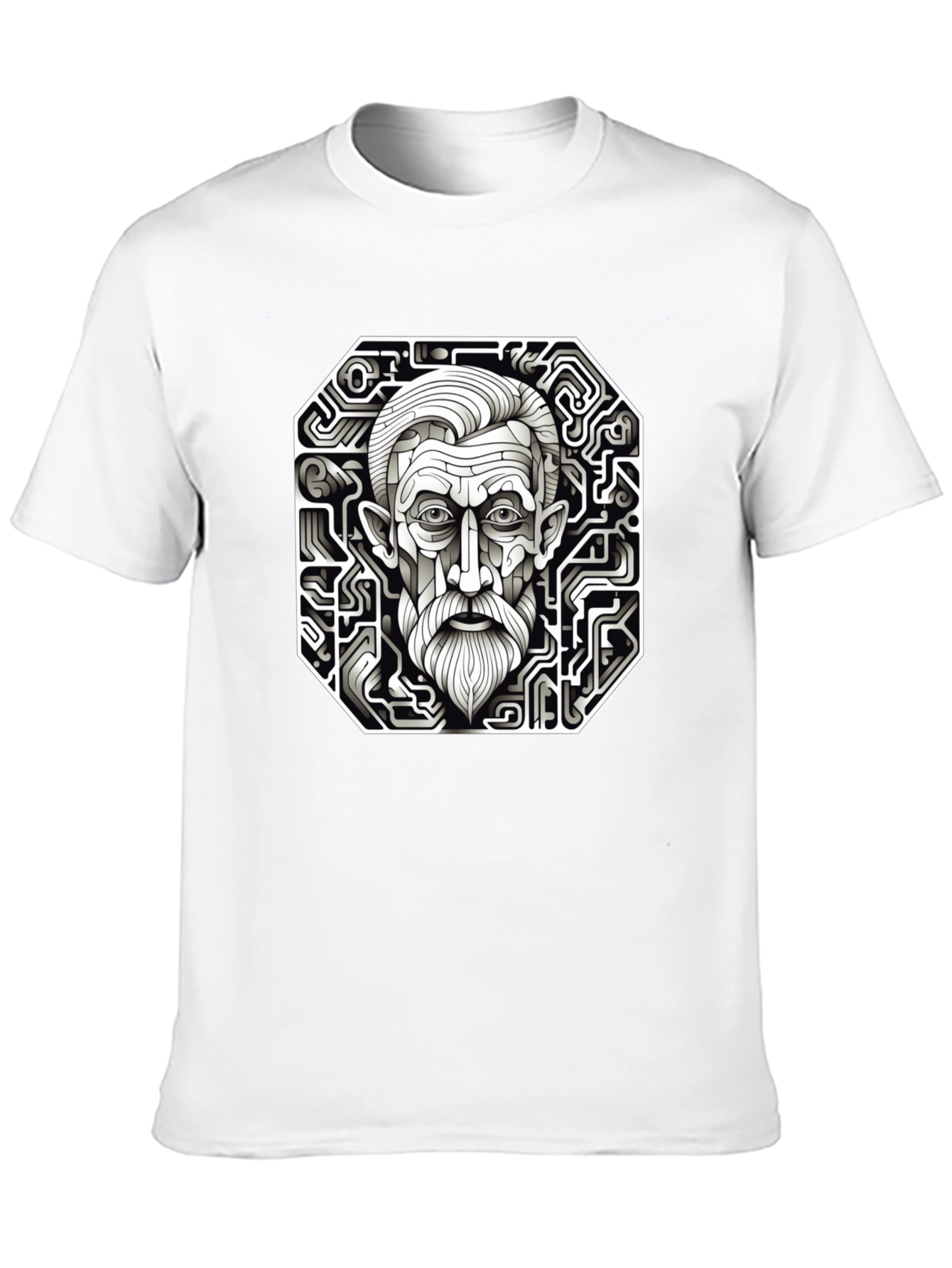 Circuit Portrait Black T-Shirt