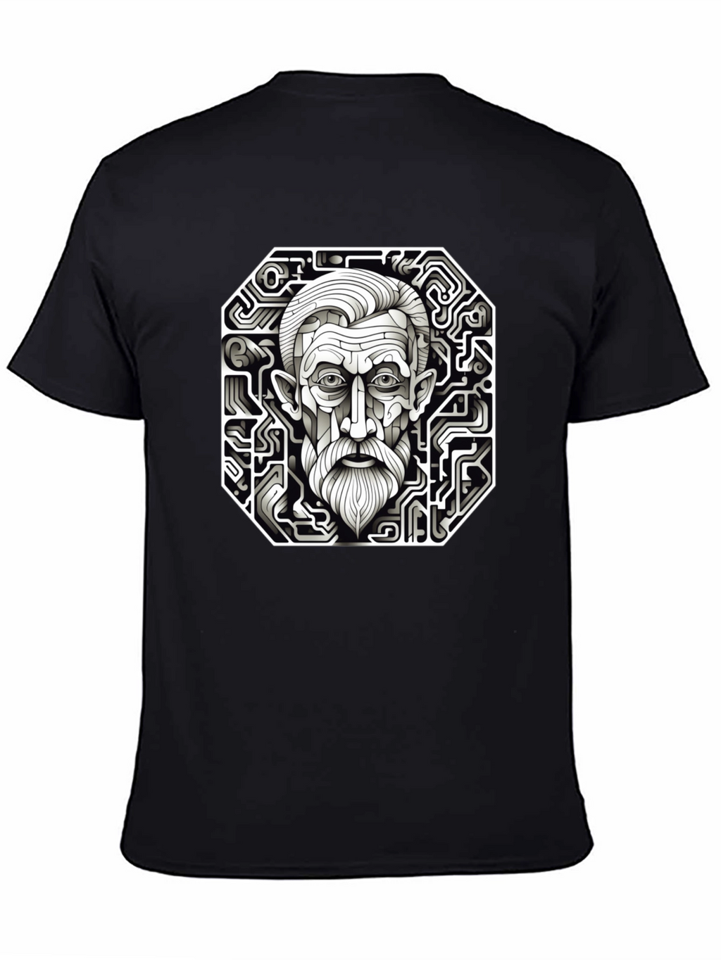 Circuit Portrait Black T-Shirt