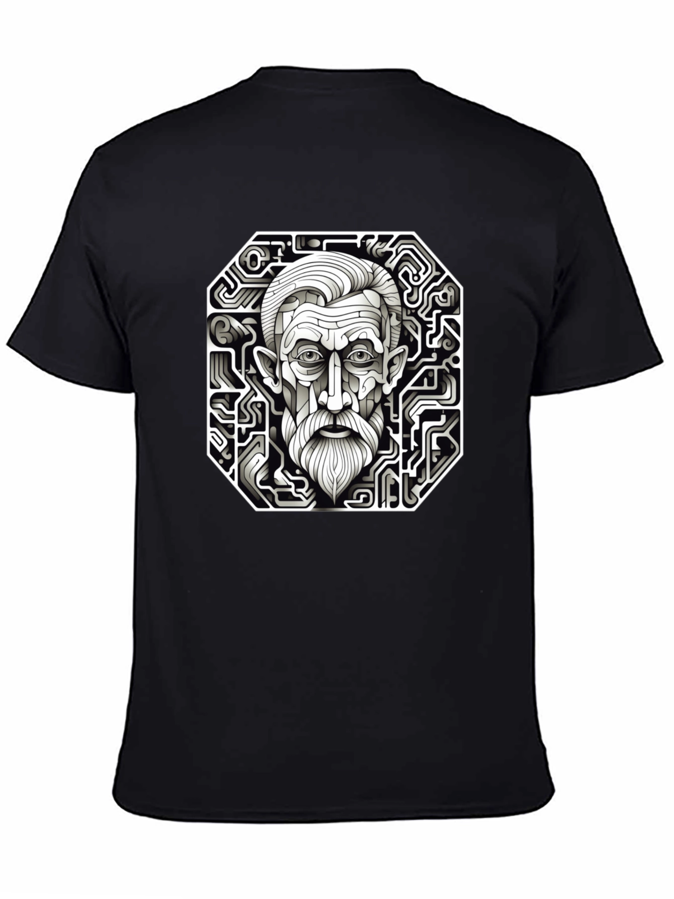 Circuit Portrait Black T-Shirt