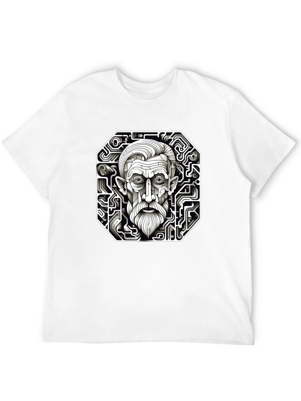 Circuit Portrait Black T-Shirt