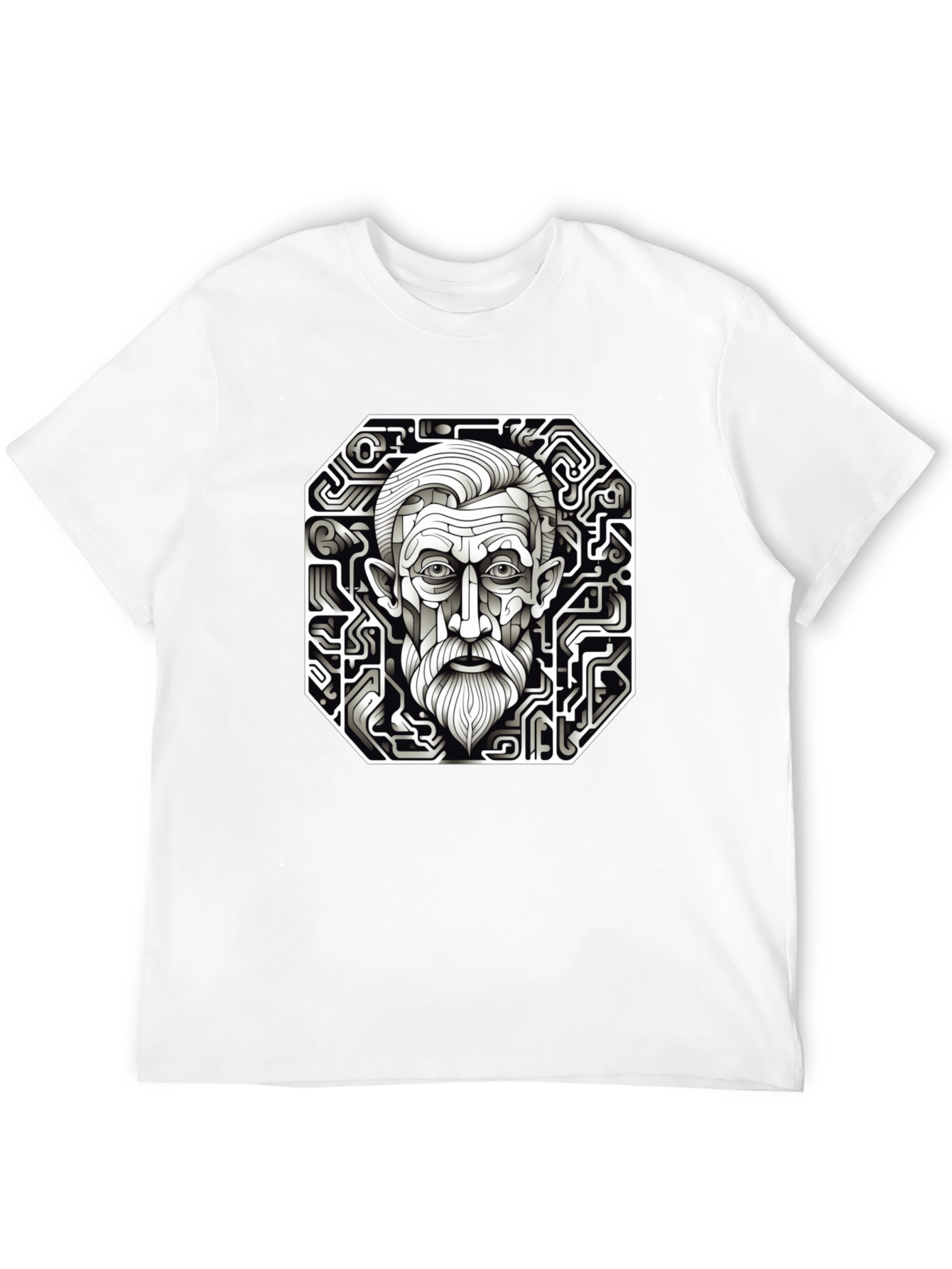 Circuit Portrait Black T-Shirt