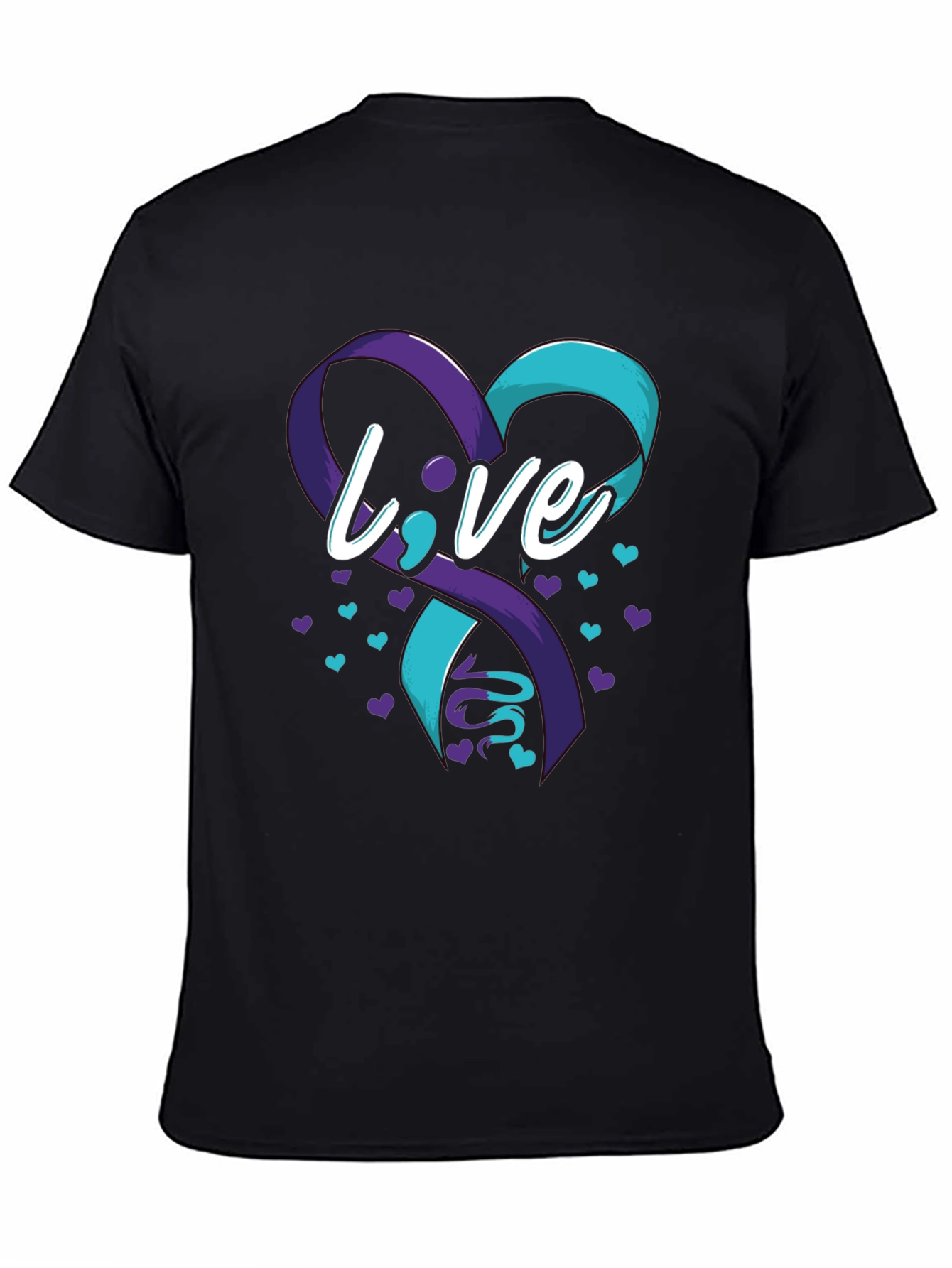 Live Suicide Prevention Awareness Ribbon Heart T-Shirt