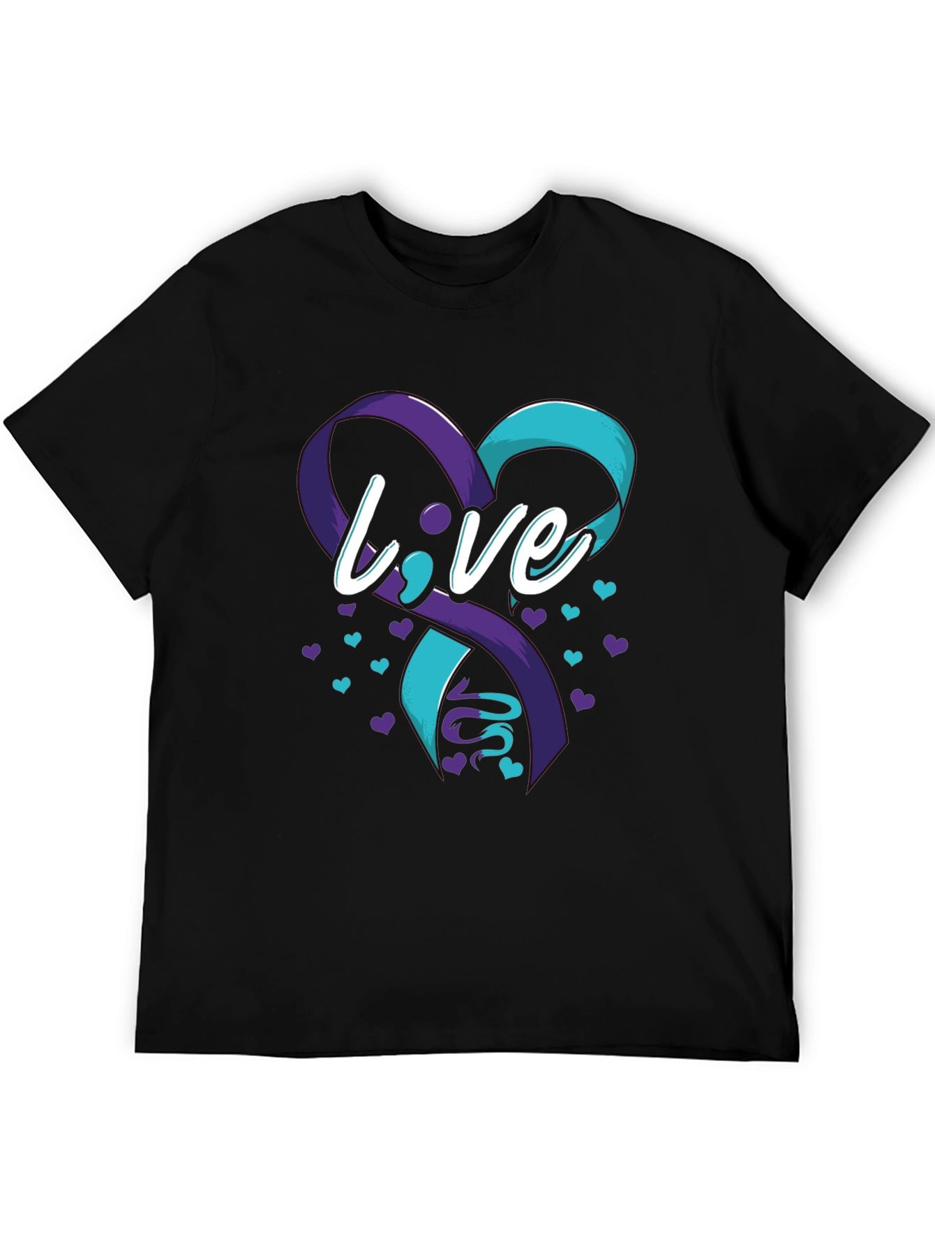 Live Suicide Prevention Awareness Ribbon Heart T-Shirt