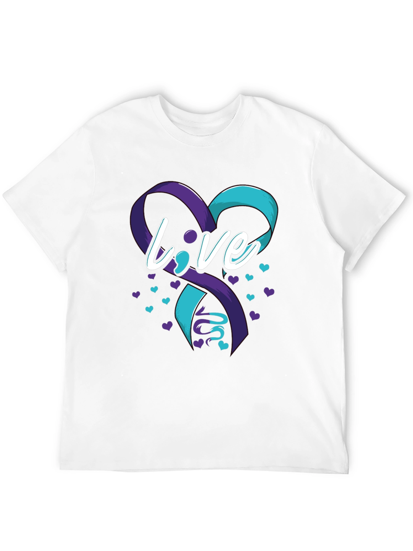 Live Suicide Prevention Awareness Ribbon Heart T-Shirt