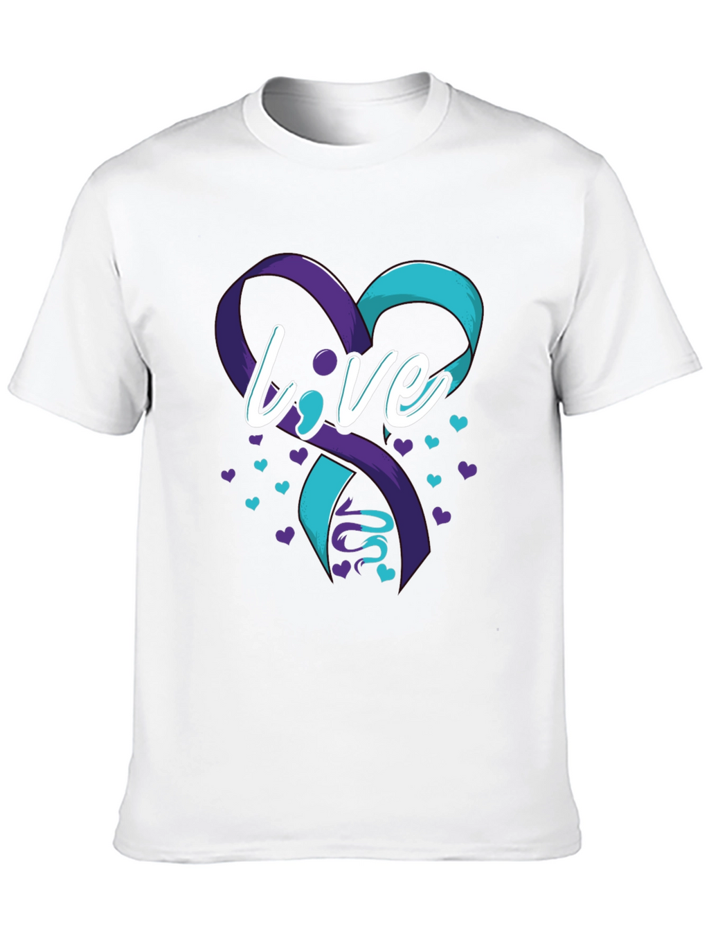 Live Suicide Prevention Awareness Ribbon Heart T-Shirt