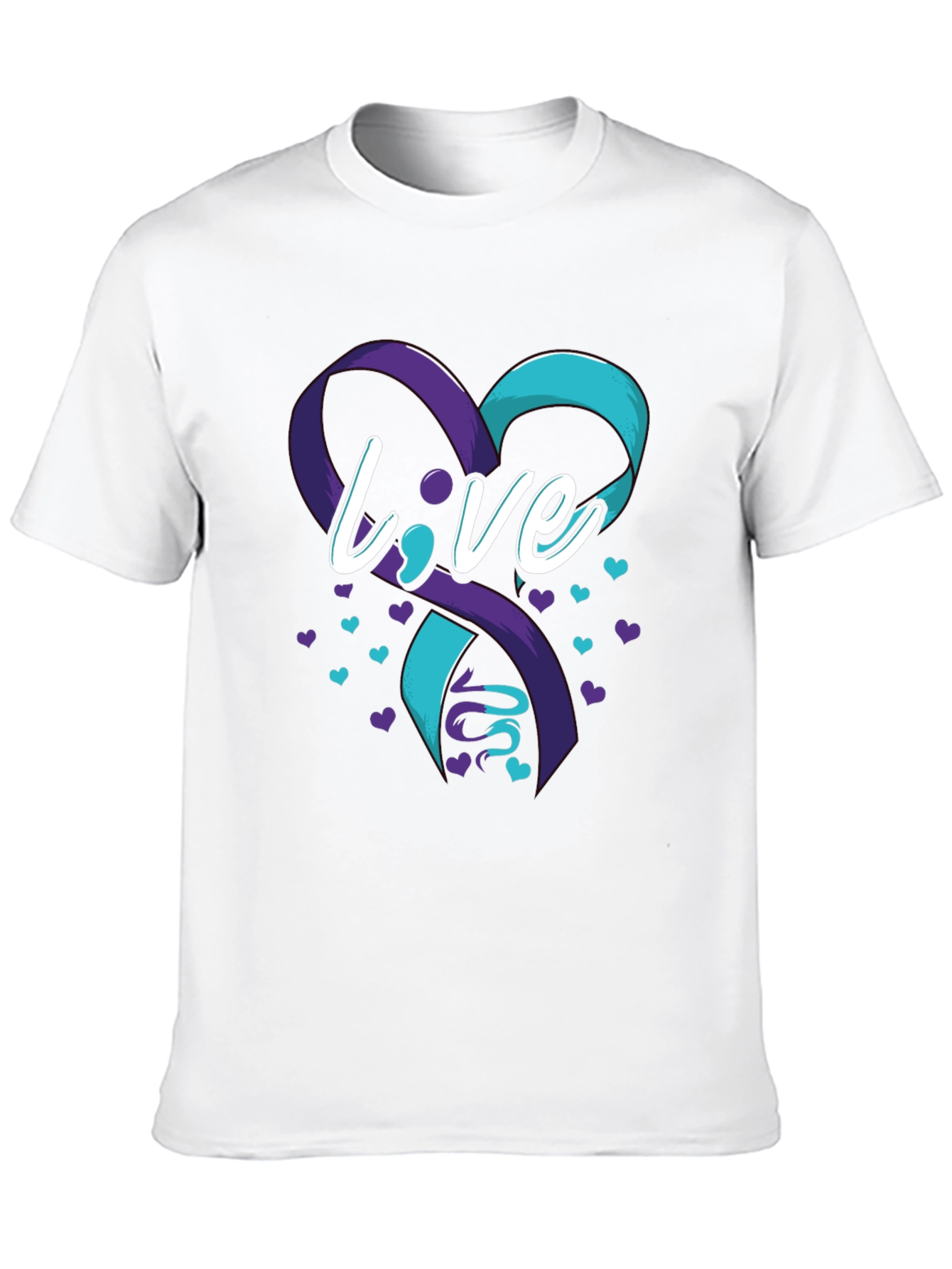 Live Suicide Prevention Awareness Ribbon Heart T-Shirt