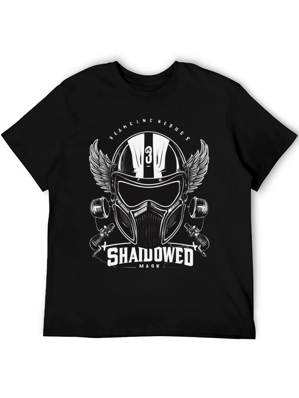 Shadowed Mask Graphic T-Shirt