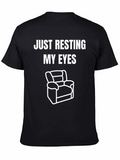 Just Resting My Eyes Graphic Tee - Black