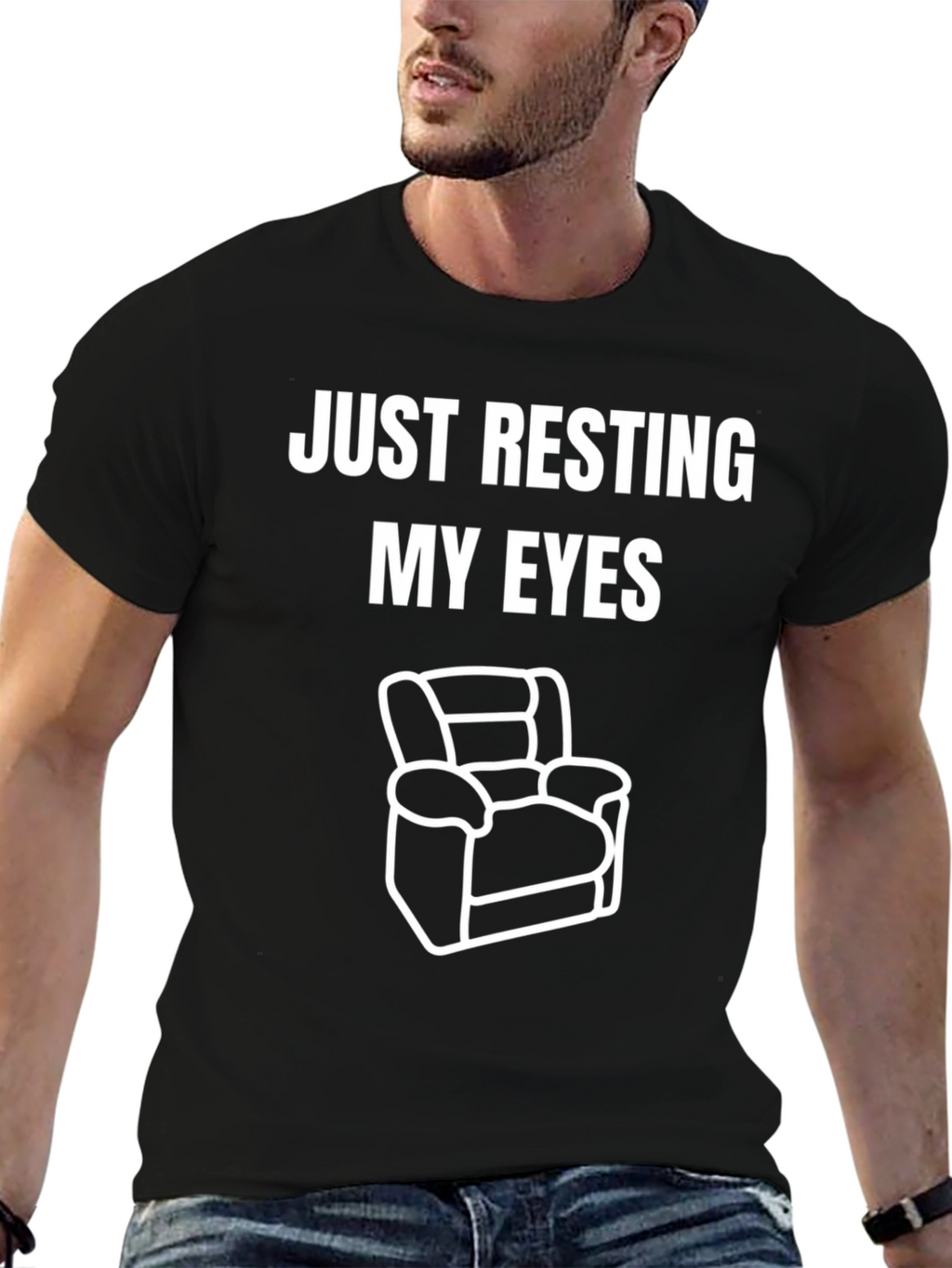 Just Resting My Eyes Graphic Tee - Black