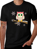 Owl on Branch Graphic Tee