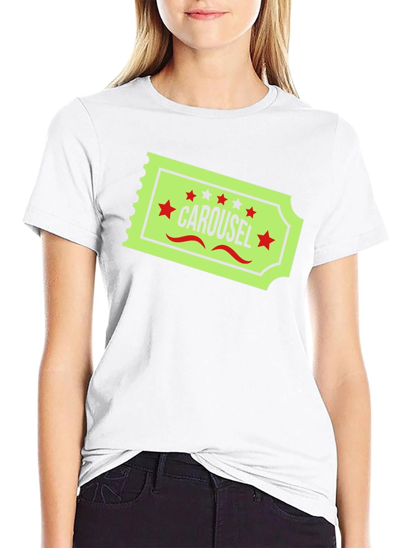 Carousel Ticket Graphic T-Shirt