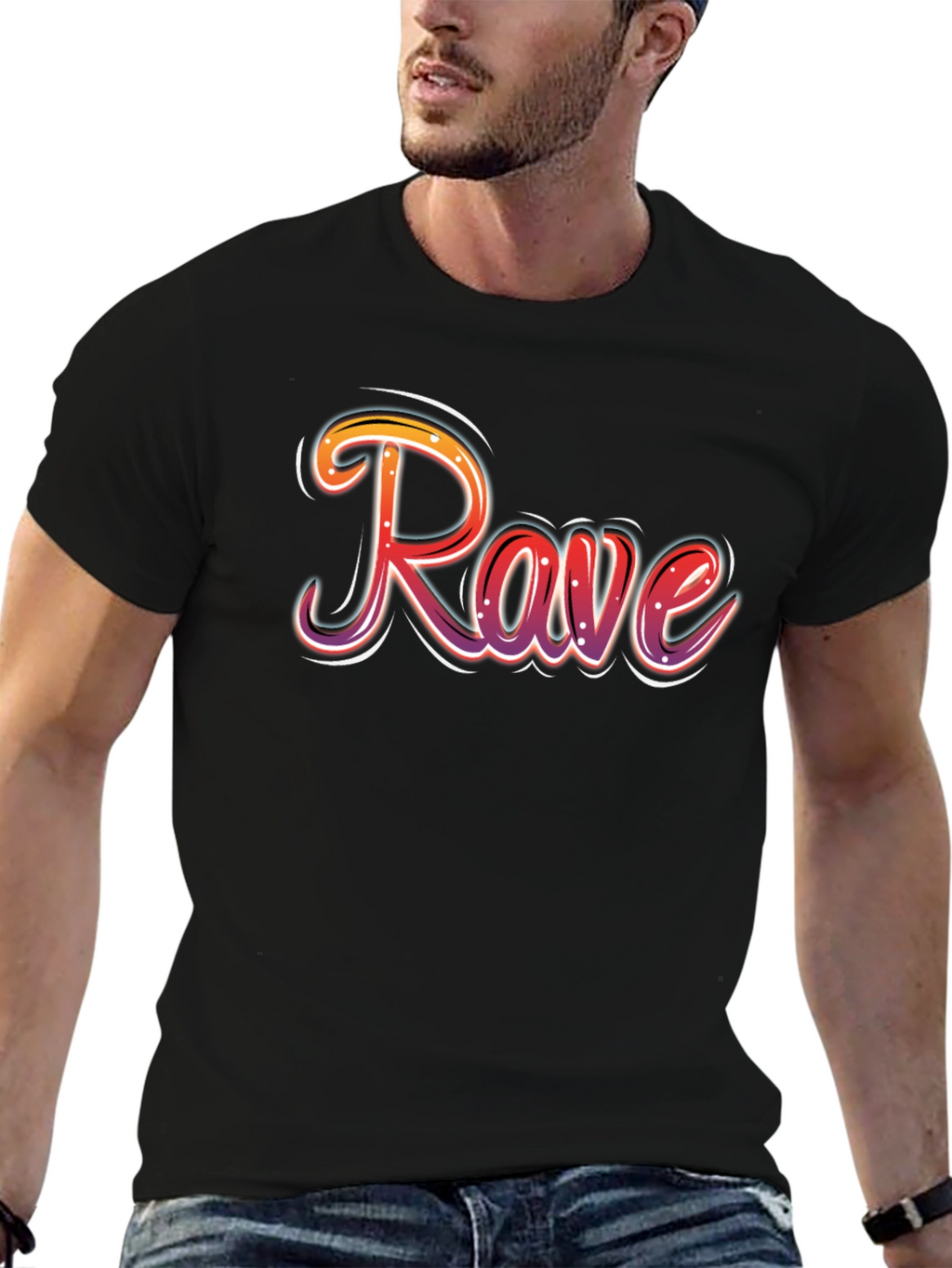 Rave Graphic Black T-Shirt