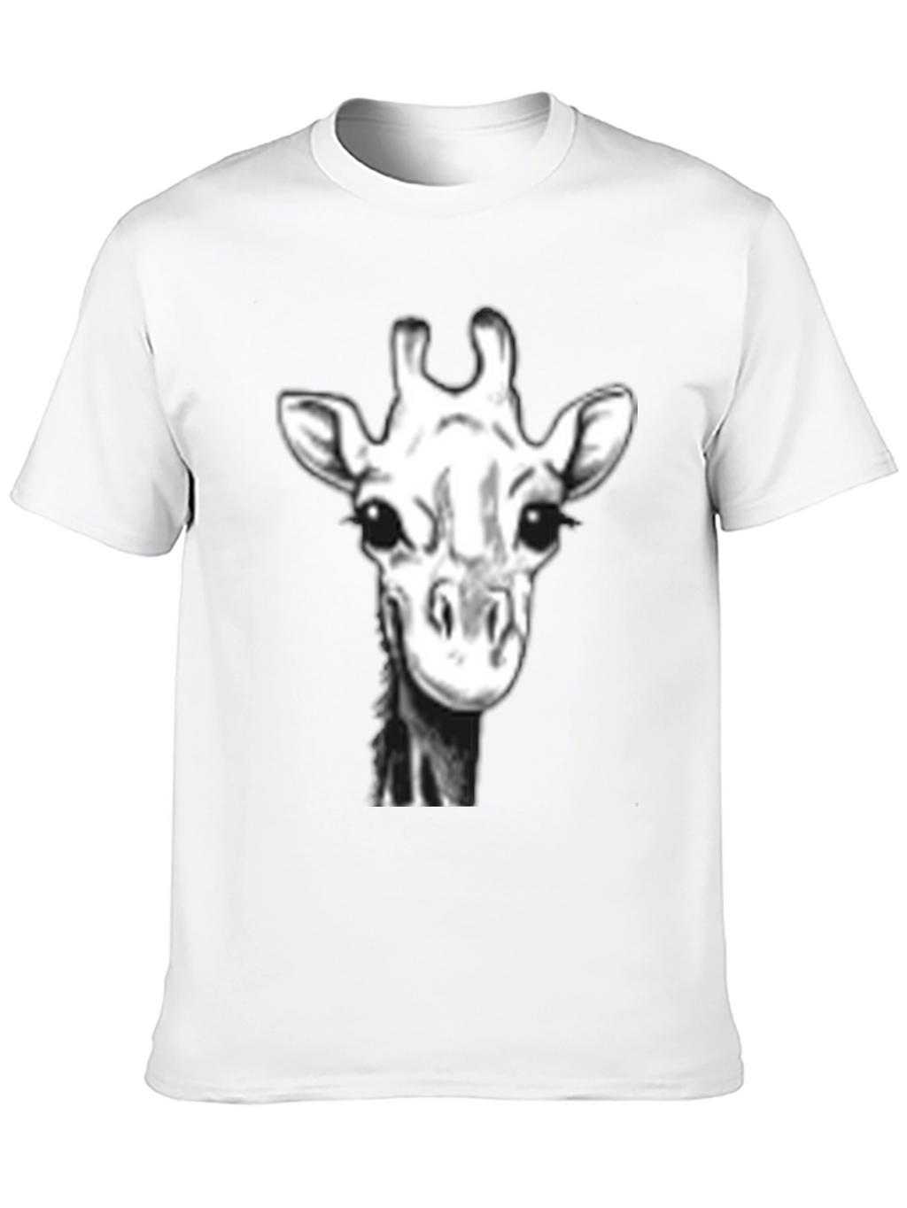 Giraffe Portrait Black T-Shirt