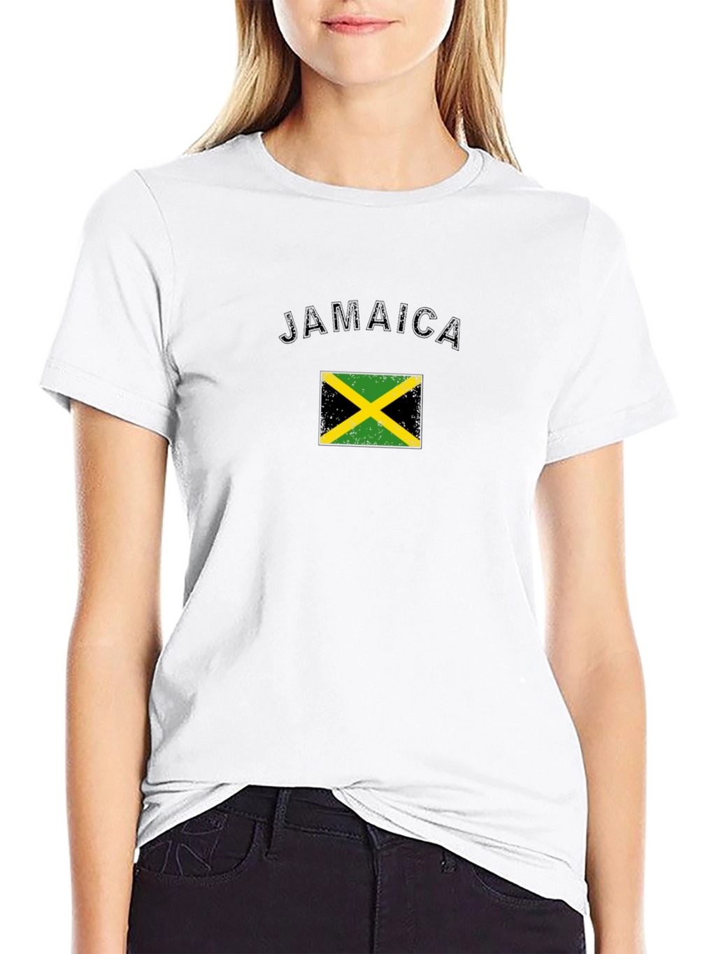 Jamaica Flag Graphic T-Shirt - Black