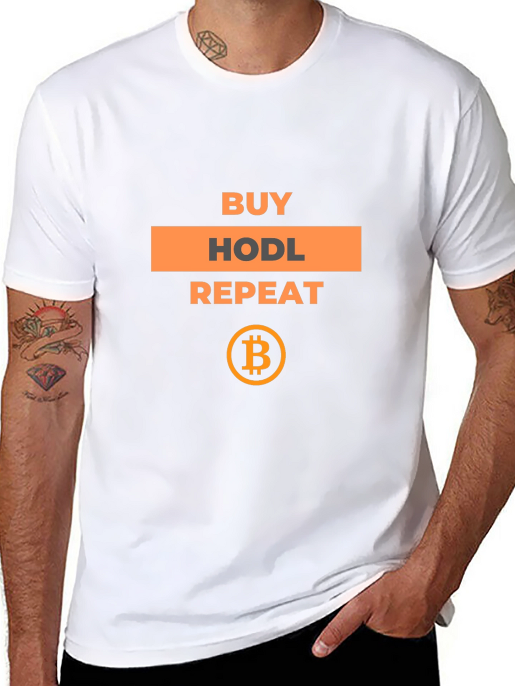 Buy HODL Repeat Crypto Bitcoin T-Shirt