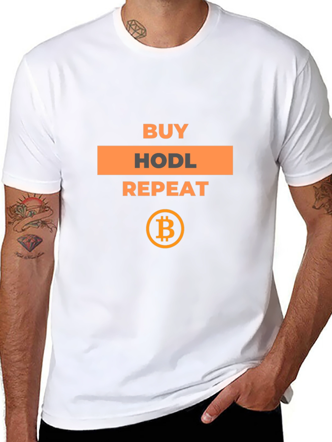 Buy HODL Repeat Crypto Bitcoin T-Shirt
