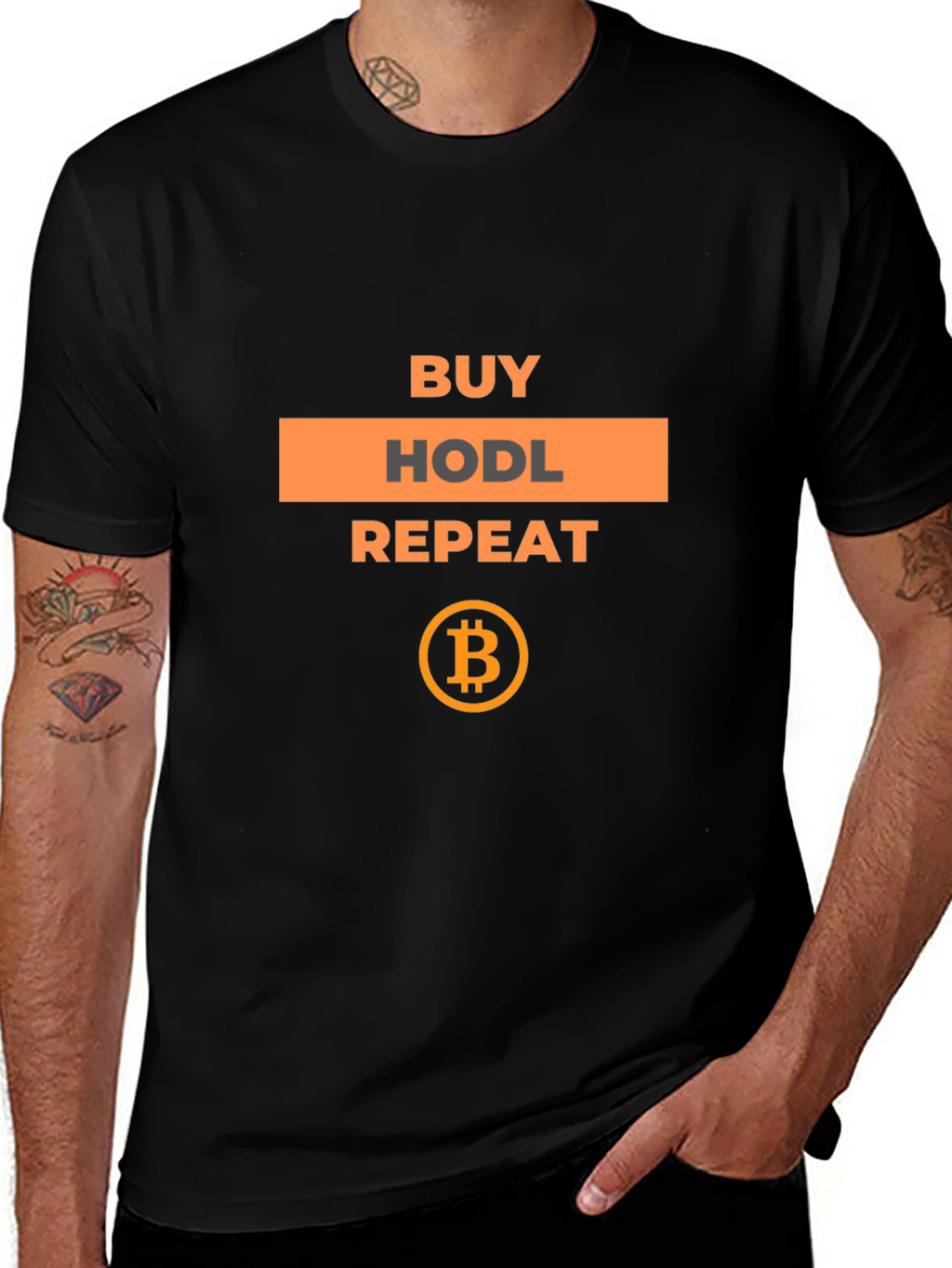 Buy HODL Repeat Crypto Bitcoin T-Shirt