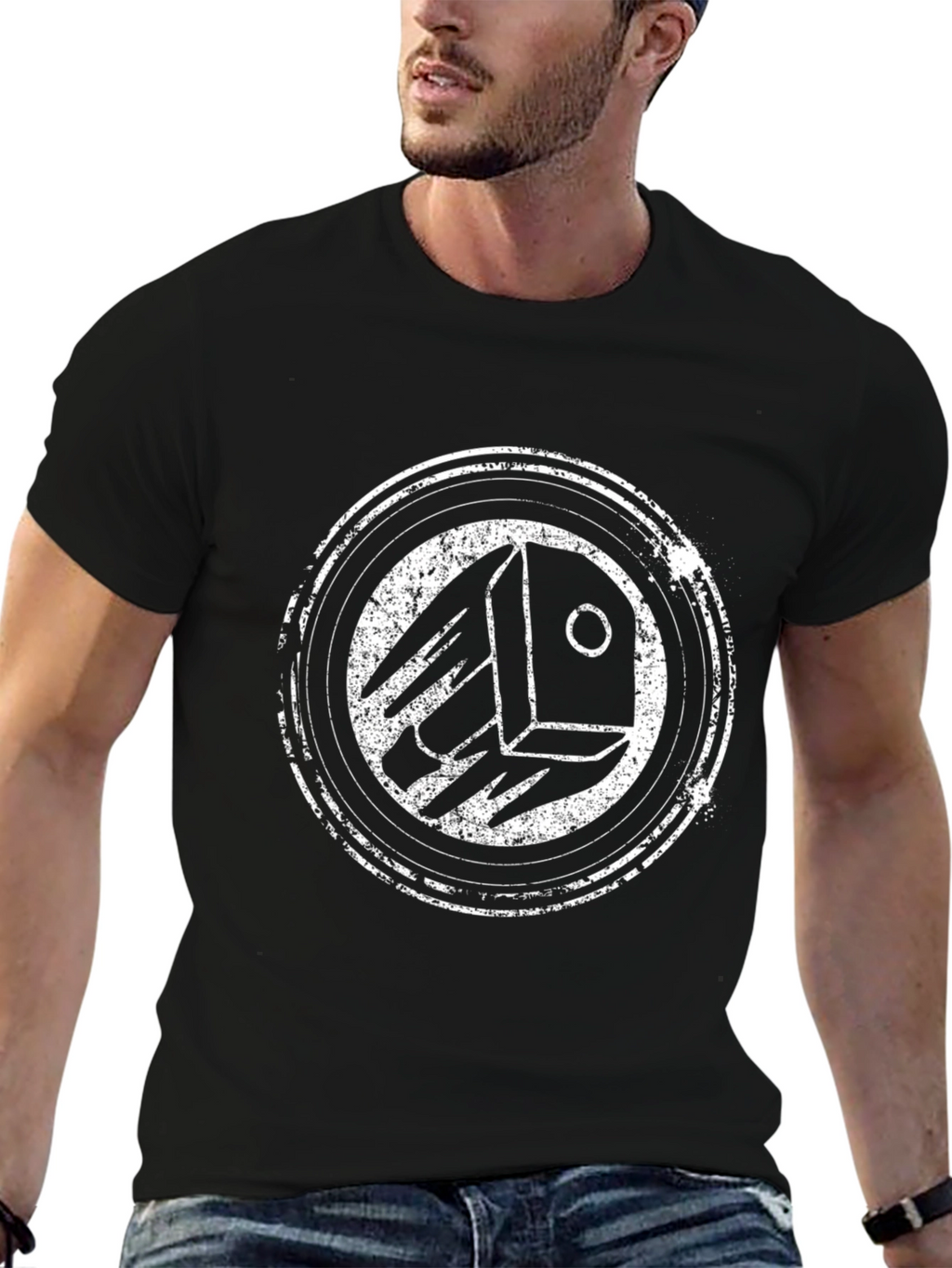 Graphic Print Black T-Shirt