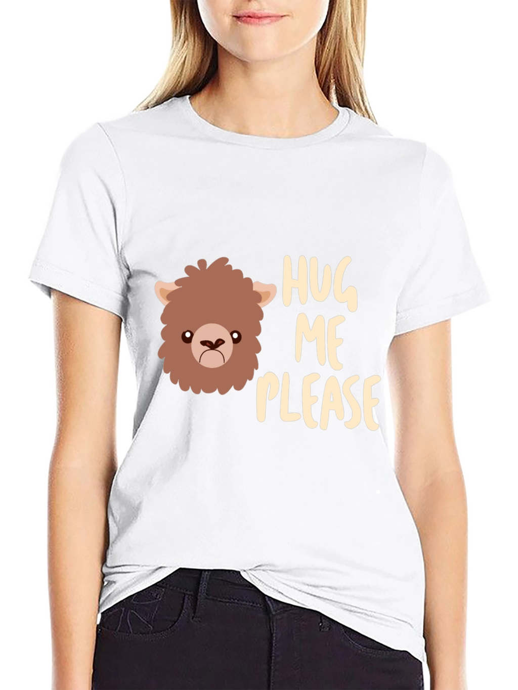 Hug Me Please Black T-Shirt
