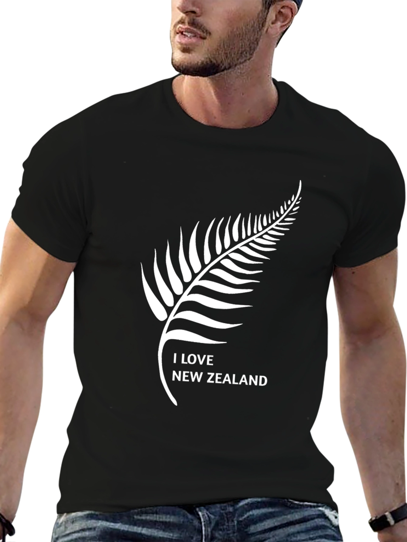I Love New Zealand Black T-Shirt