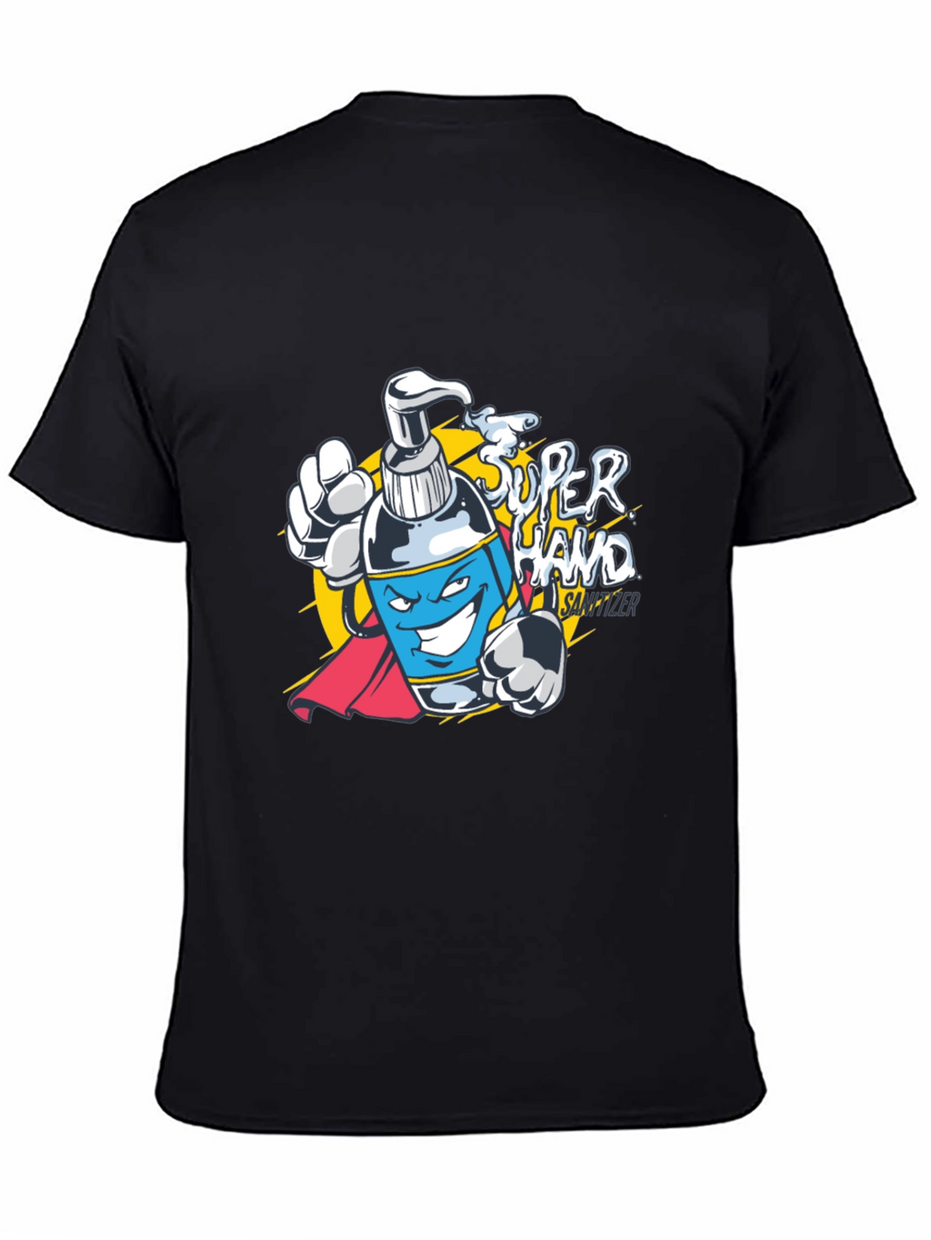 Super Hand Sanitizer Graphic T-Shirt - Black