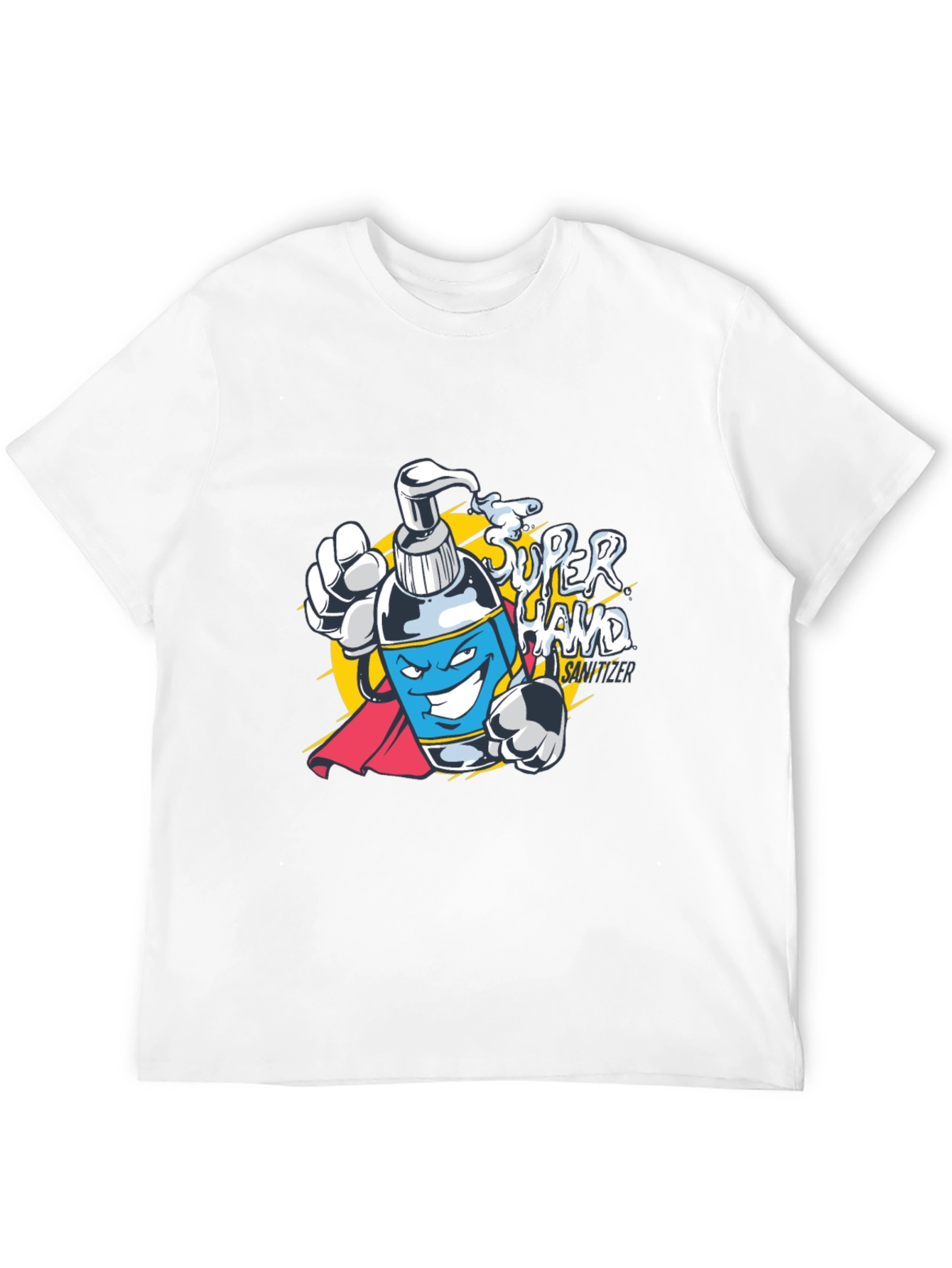 Super Hand Sanitizer Graphic T-Shirt - Black