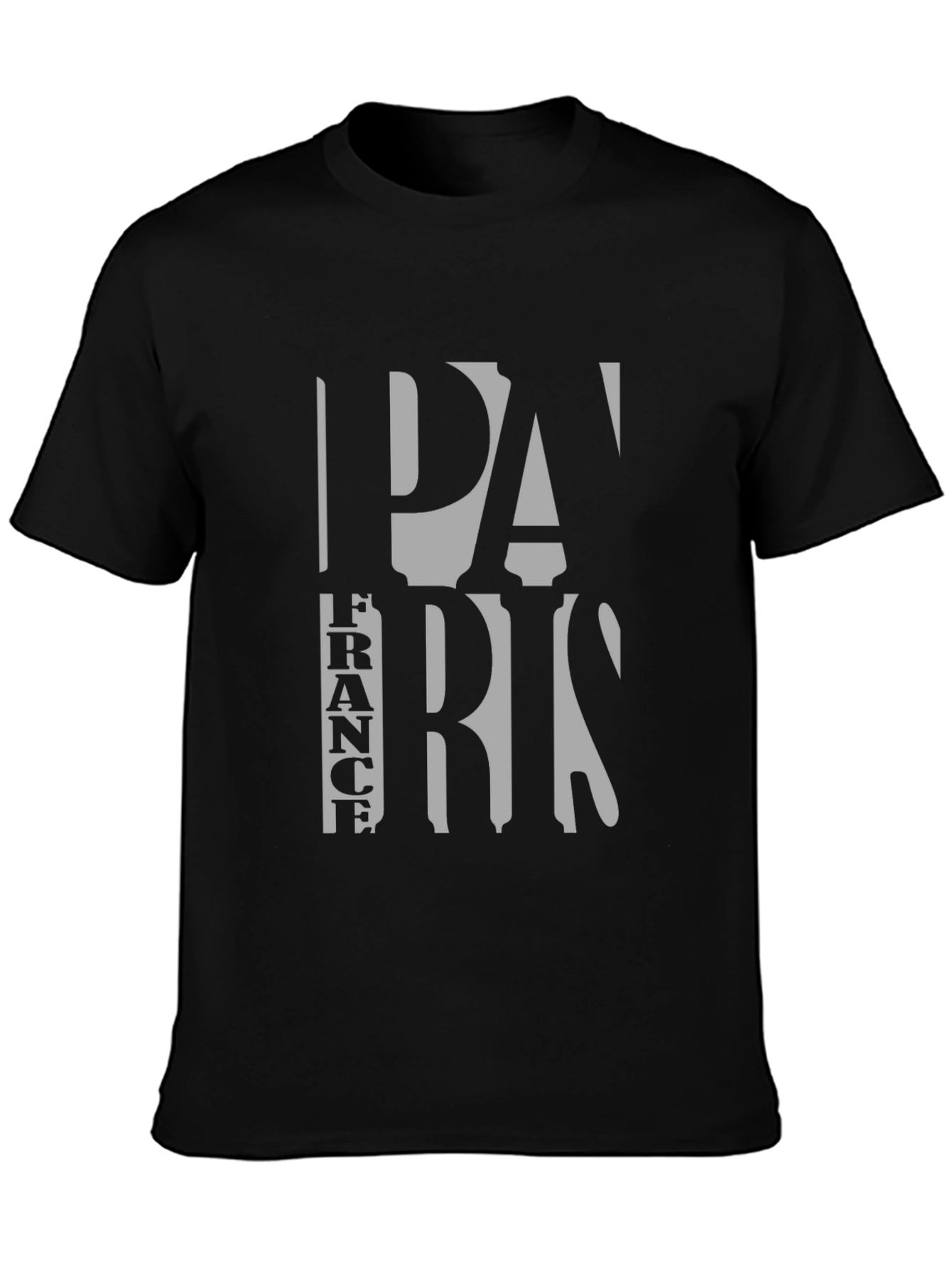 Paris France Graphic Tee - Stylish Black T-Shirt