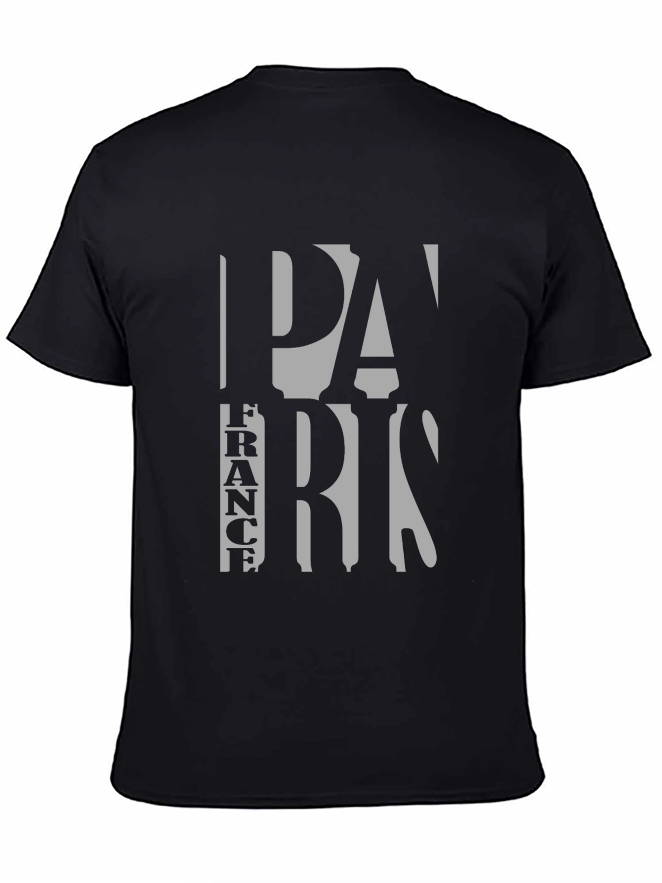 Paris France Graphic Tee - Stylish Black T-Shirt