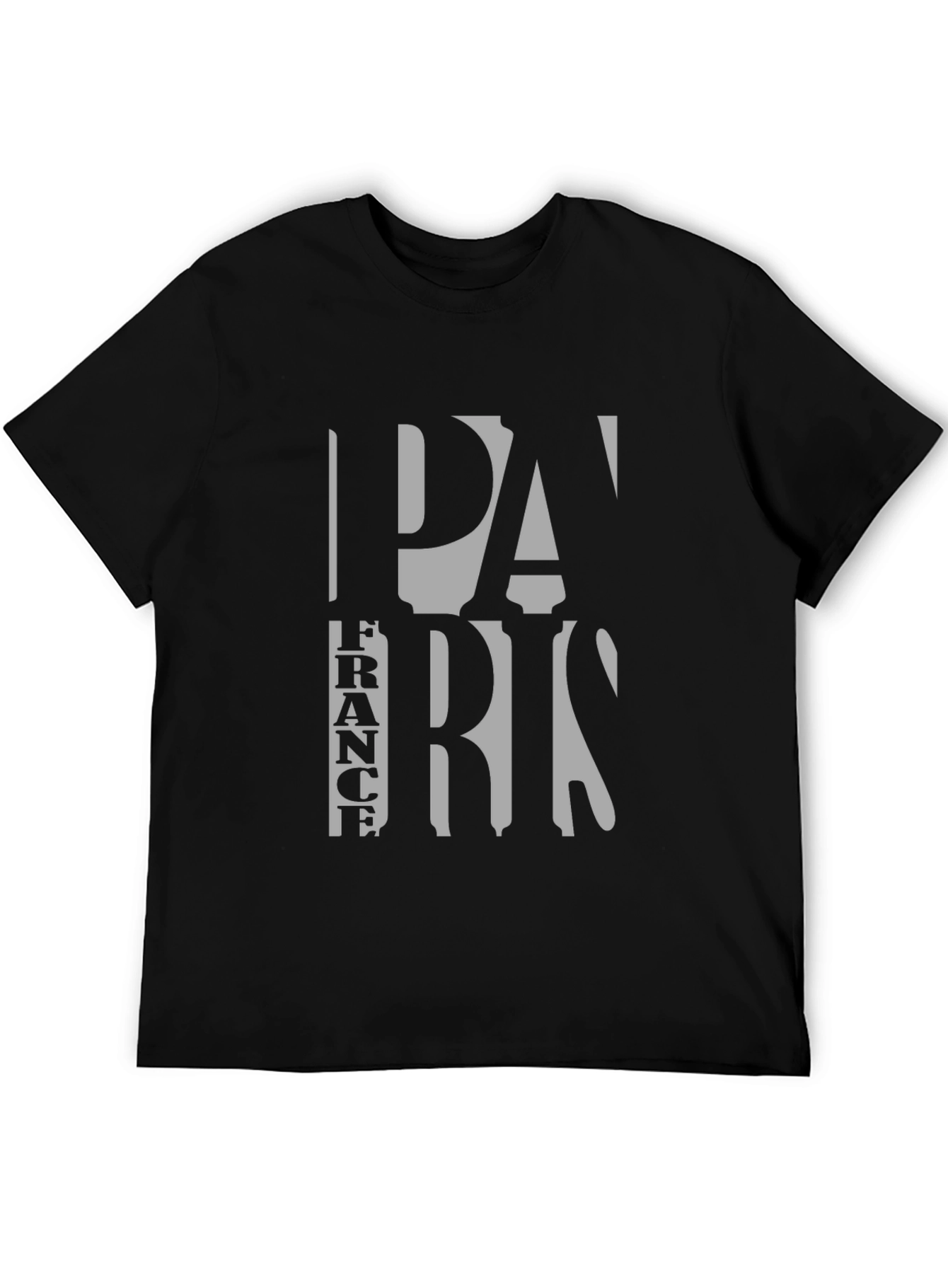 Paris France Graphic Tee - Stylish Black T-Shirt